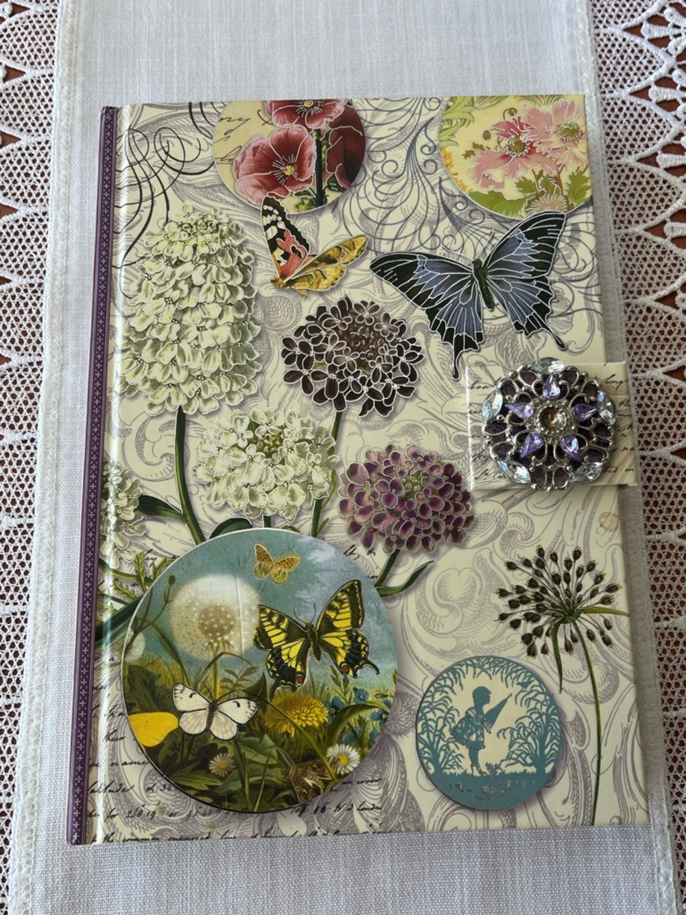Punch Studio "Butterfly Dream" Journal - Ornate Crystal Magnetic Closure